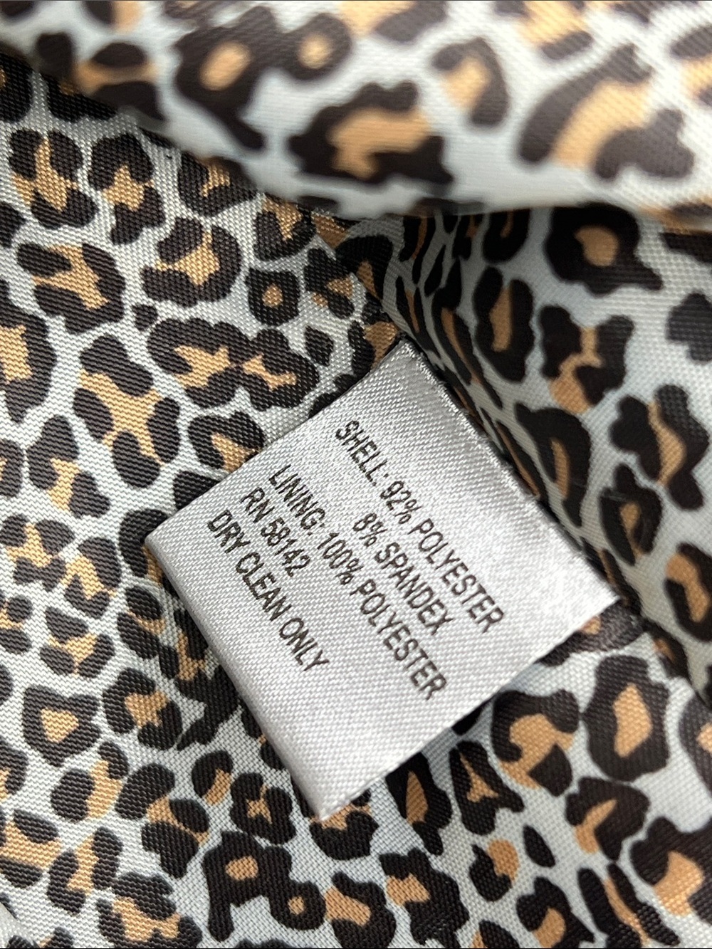 Anthracite by Muse Brown Faux Suede Utility Jacket Women’s Size 4 Leopard Lined - Picture 5 of 9